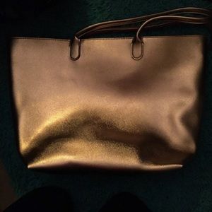 Rose gold tote.